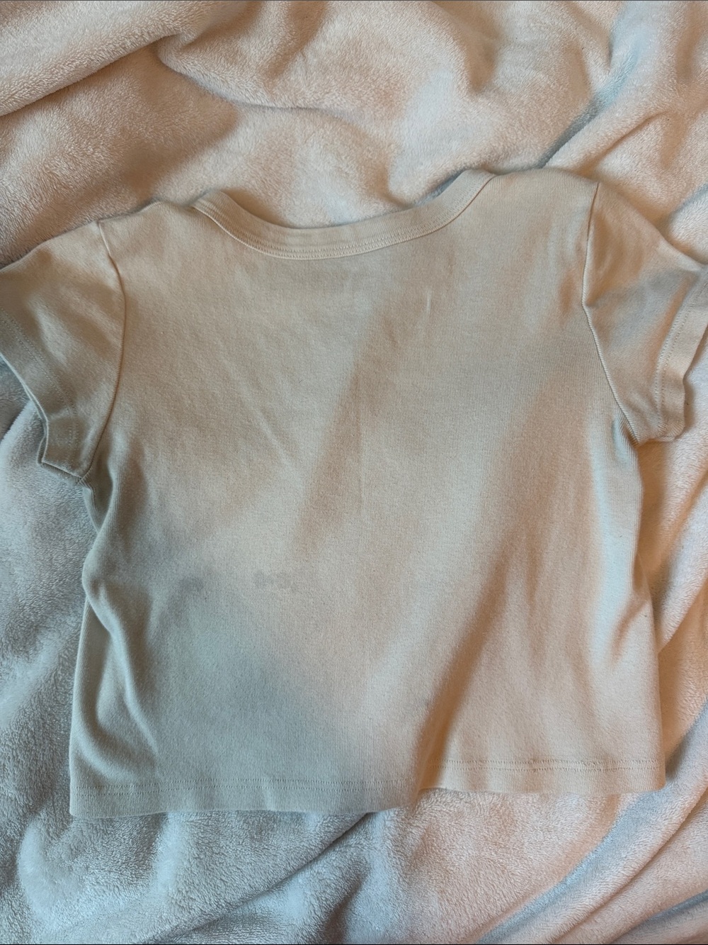 Brandy Melville Cream Cowboys Graphic Crop Tee - Picture 3 of 3